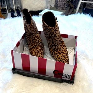 Circus  By Sam Edelman….Leopard Shoe Boots..  Never worn.  With Box..